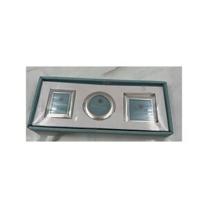 VTG Martha Stewart Collection Silver Plated Mini Picture Frame Set of 3